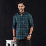 Pure Cotton Full Sleeve Check Shirt | Stylish Men's Casual Shirt