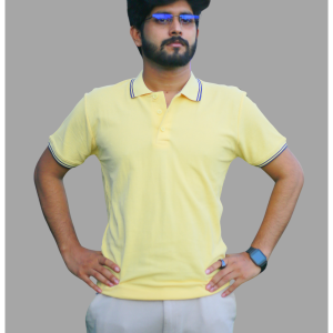 PK Cotton Polo Yellow – Classic Comfort, Premium Quality