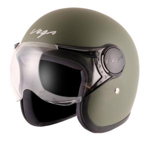 Vega Jeet Army Green Half Face Bike Helmet