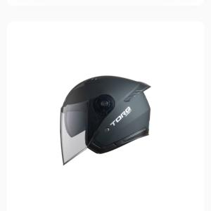 TORQ ATOM MATT BLACK HALF FACE BIKE HELMET