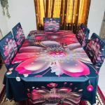 3D Printed Table Cloth Set | Premium China Chili Cotton Fabric