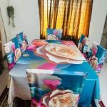 3D Printed Table Cloth Set | Premium China Chili Cotton Fabric