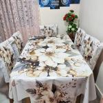3D Printed Table Cloth Set | Premium China Chili Cotton Fabric