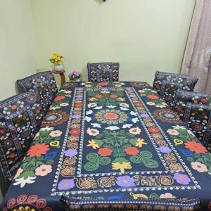 Premium 3D Print Dining Table & Chair Cover Set | Stylish Home Decor