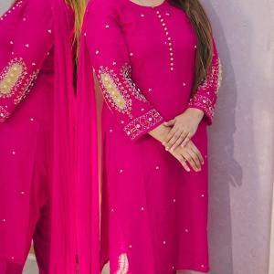 Embroidery Three Piece