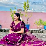 Semi Moslin Sharee with Blouse Piece