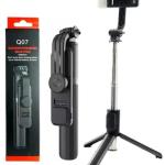 Q07 Bluetooth Selfie Stick with Light & Remote | Foldable Tripod