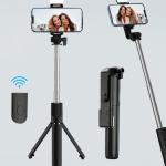 Q07 Bluetooth Selfie Stick with Light & Remote | Foldable Tripod