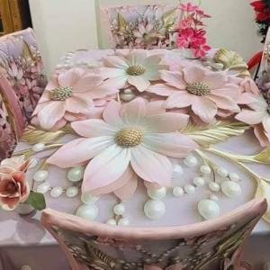 ওয়াটারপ্রুফ 3d ডাইনিং টেবিলের কাভার