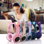 p47m Wireless Bluetooth Headphone Cat RGB LED